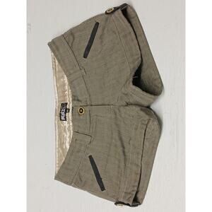 RettR 40 Gray Plaid Short Comfort Dress Casual Womens Shorts Poly Blended